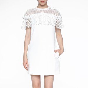 Self-Portrait Floral Frill Mini Dress